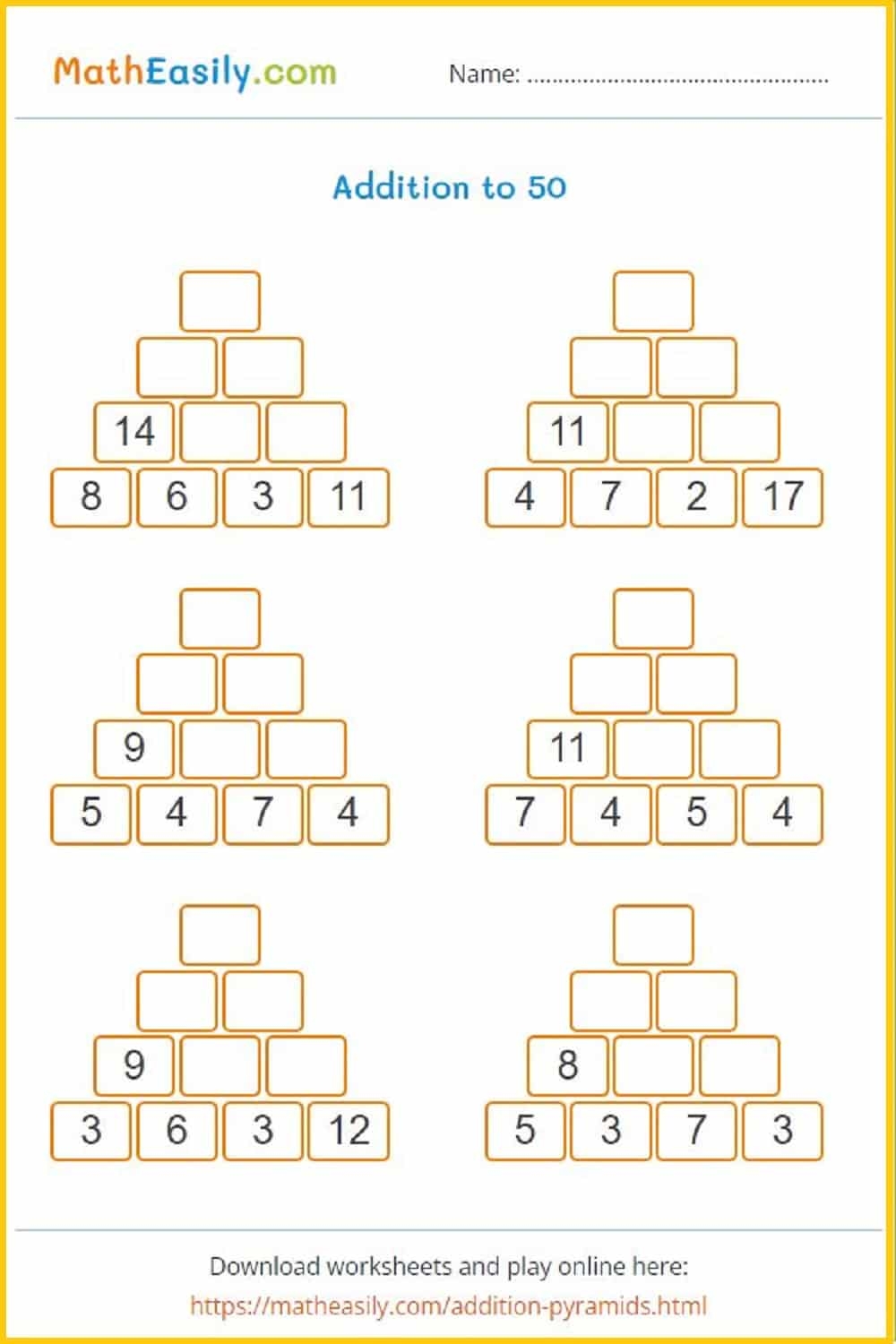 online math worksheets