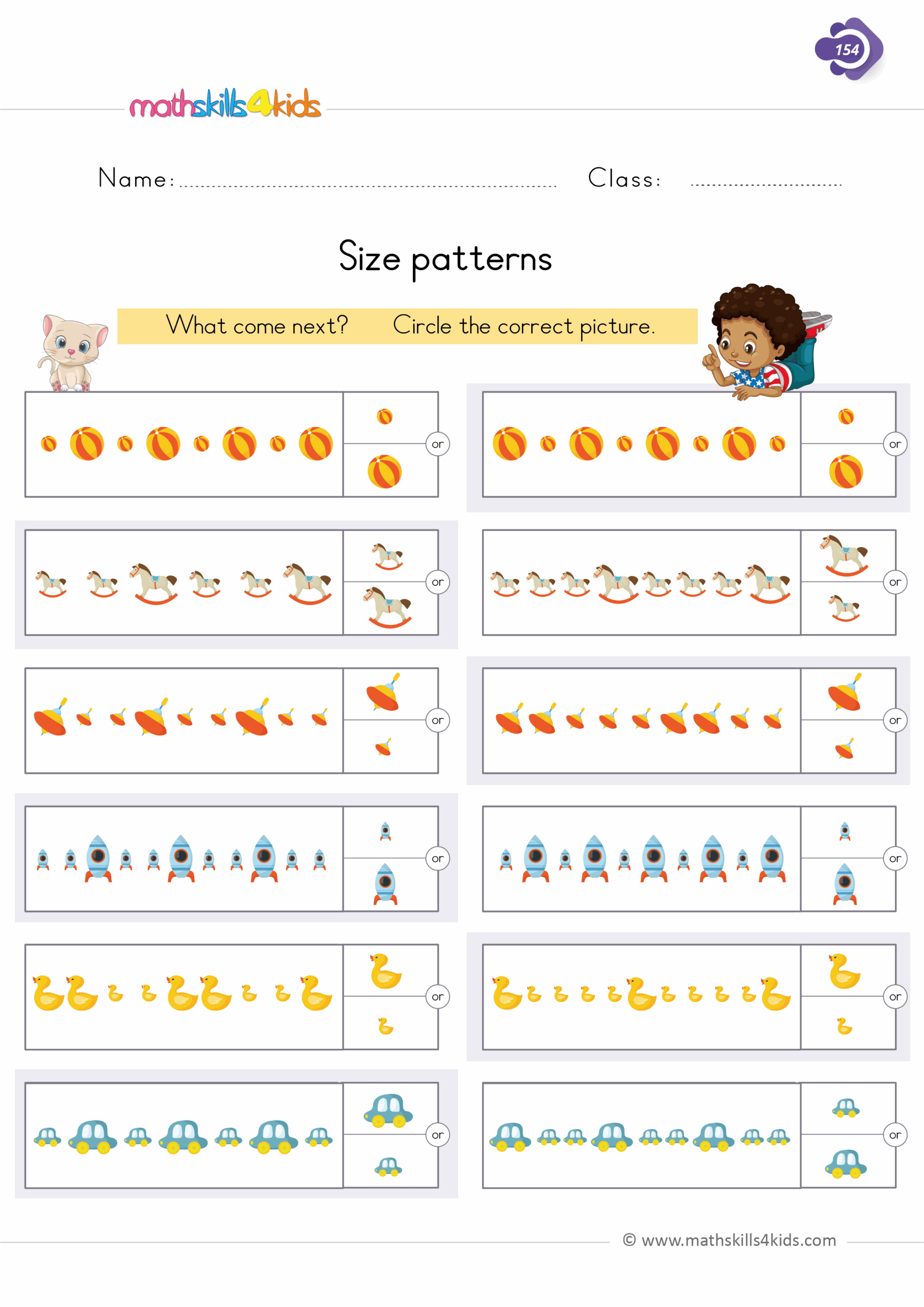 math patterns worksheets