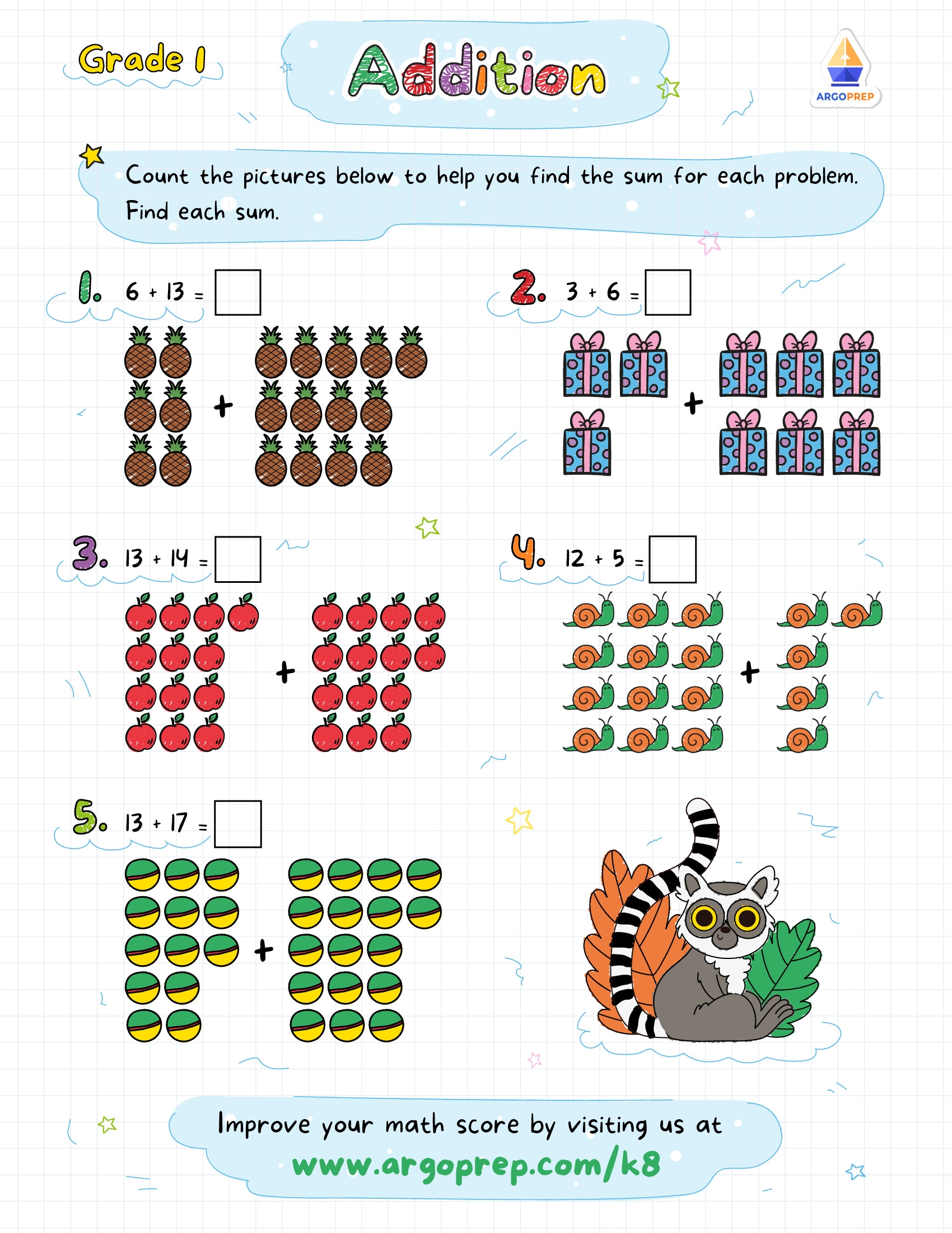 math worksheets grade 1