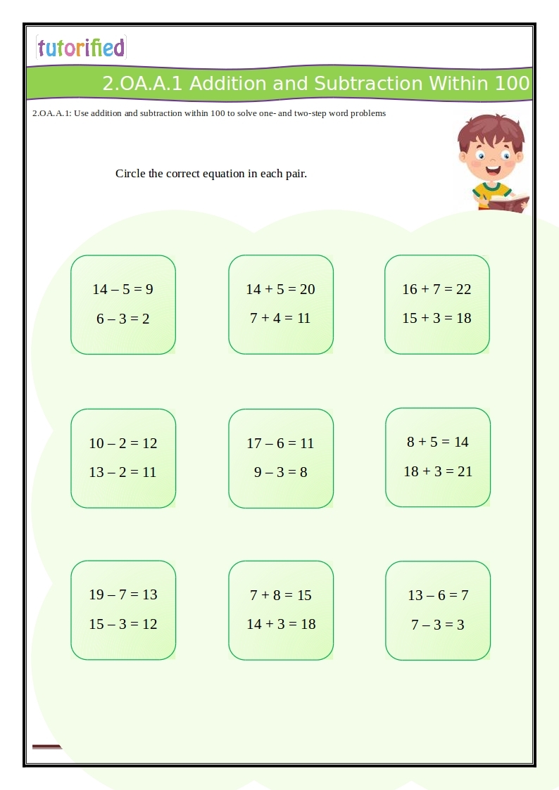 2nd Grade Common Core Math Worksheets