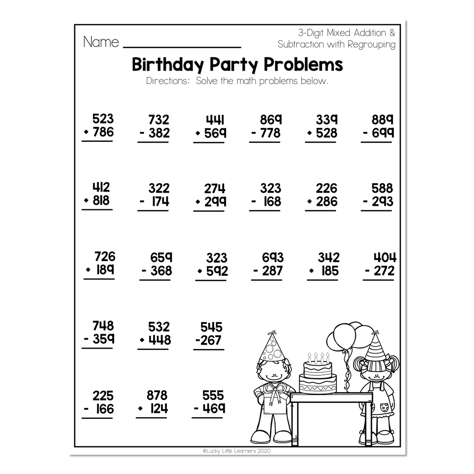 mixed math worksheets