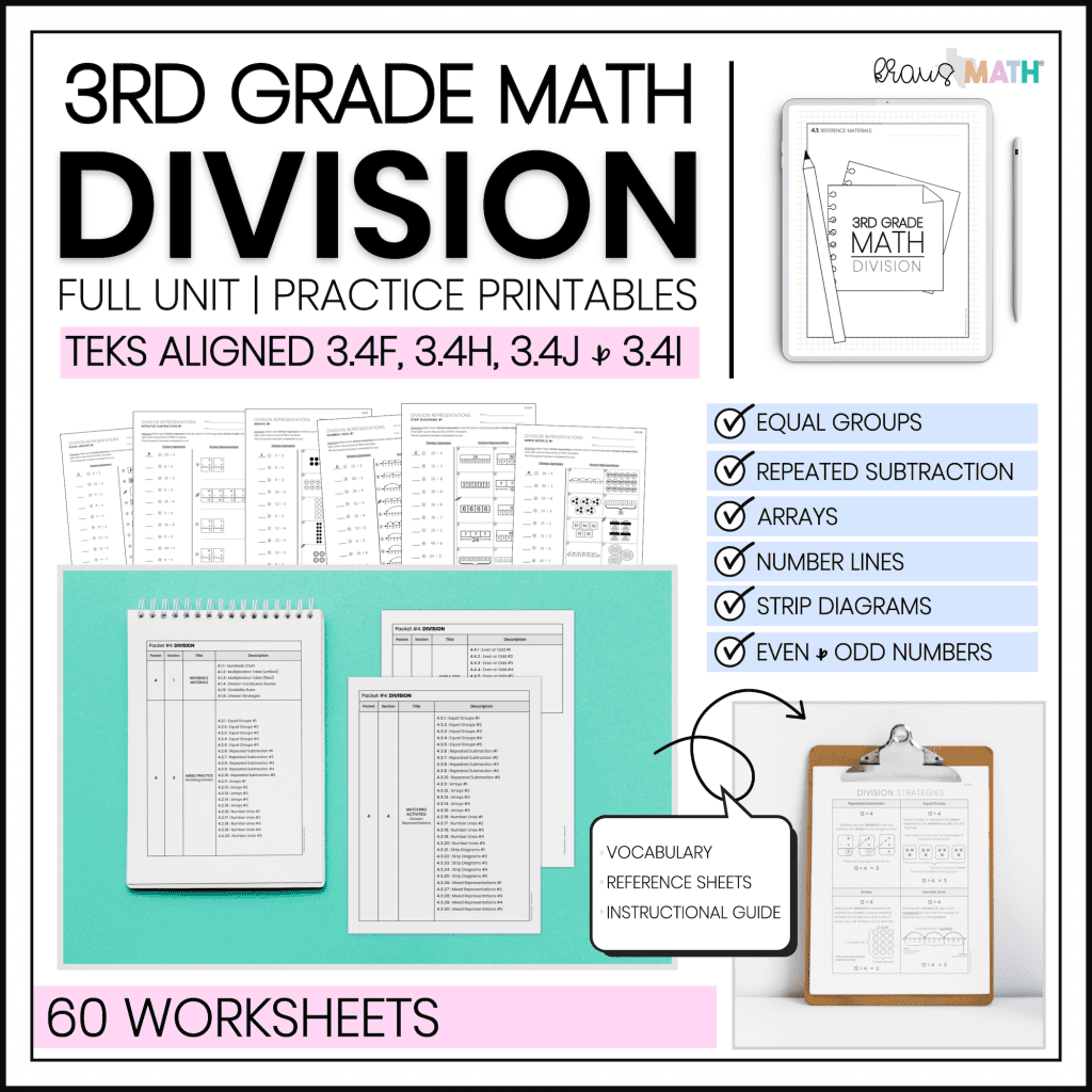3rd grade cumulative math review worksheet