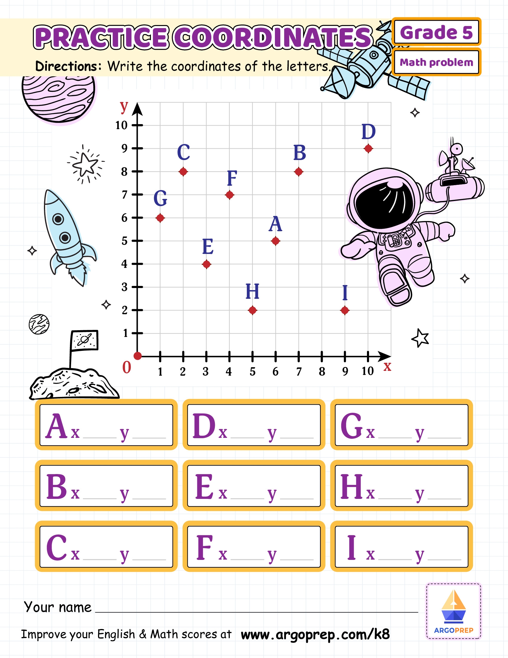5th grade math worksheet