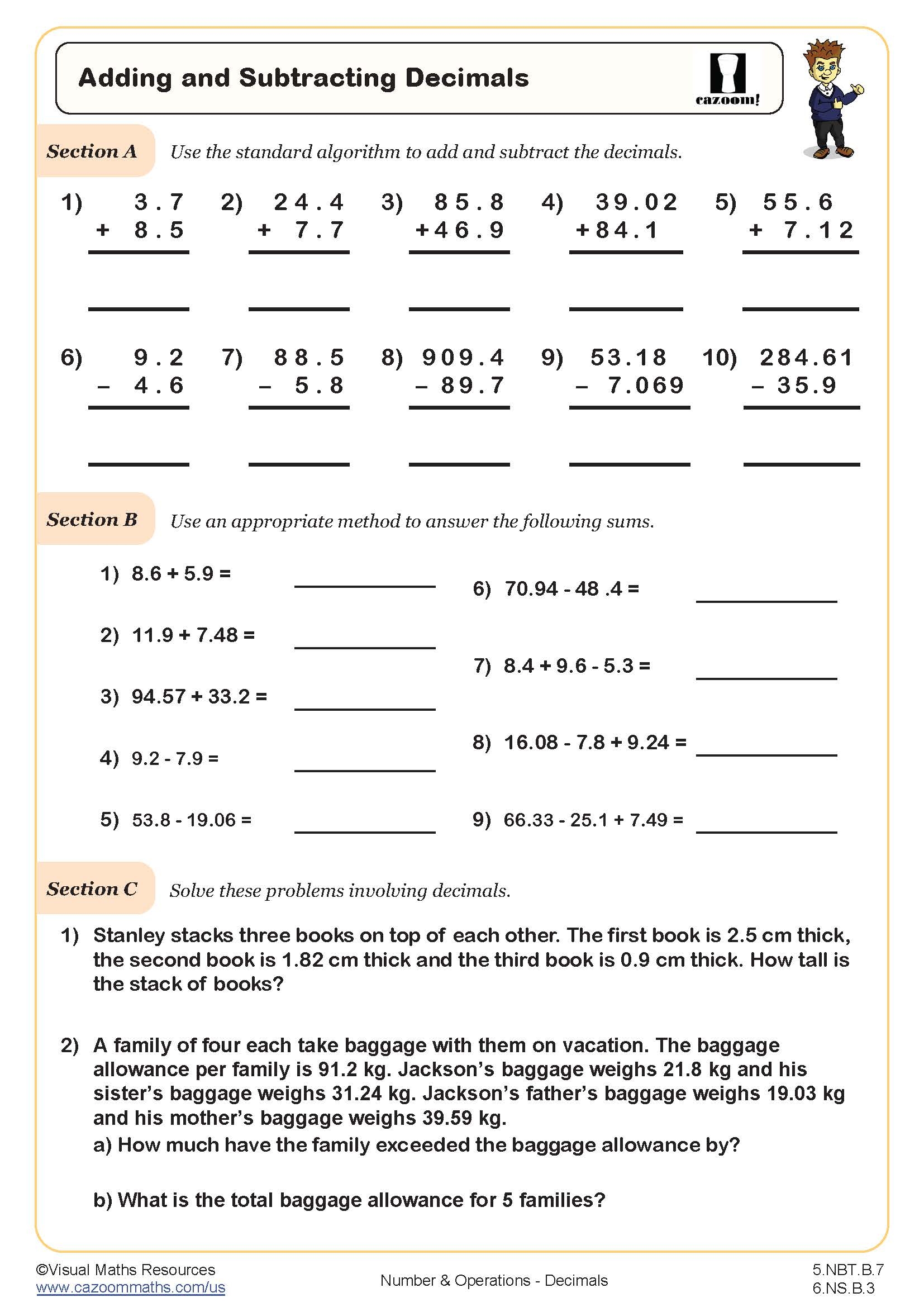 Free 5th Grade Math Worksheets
