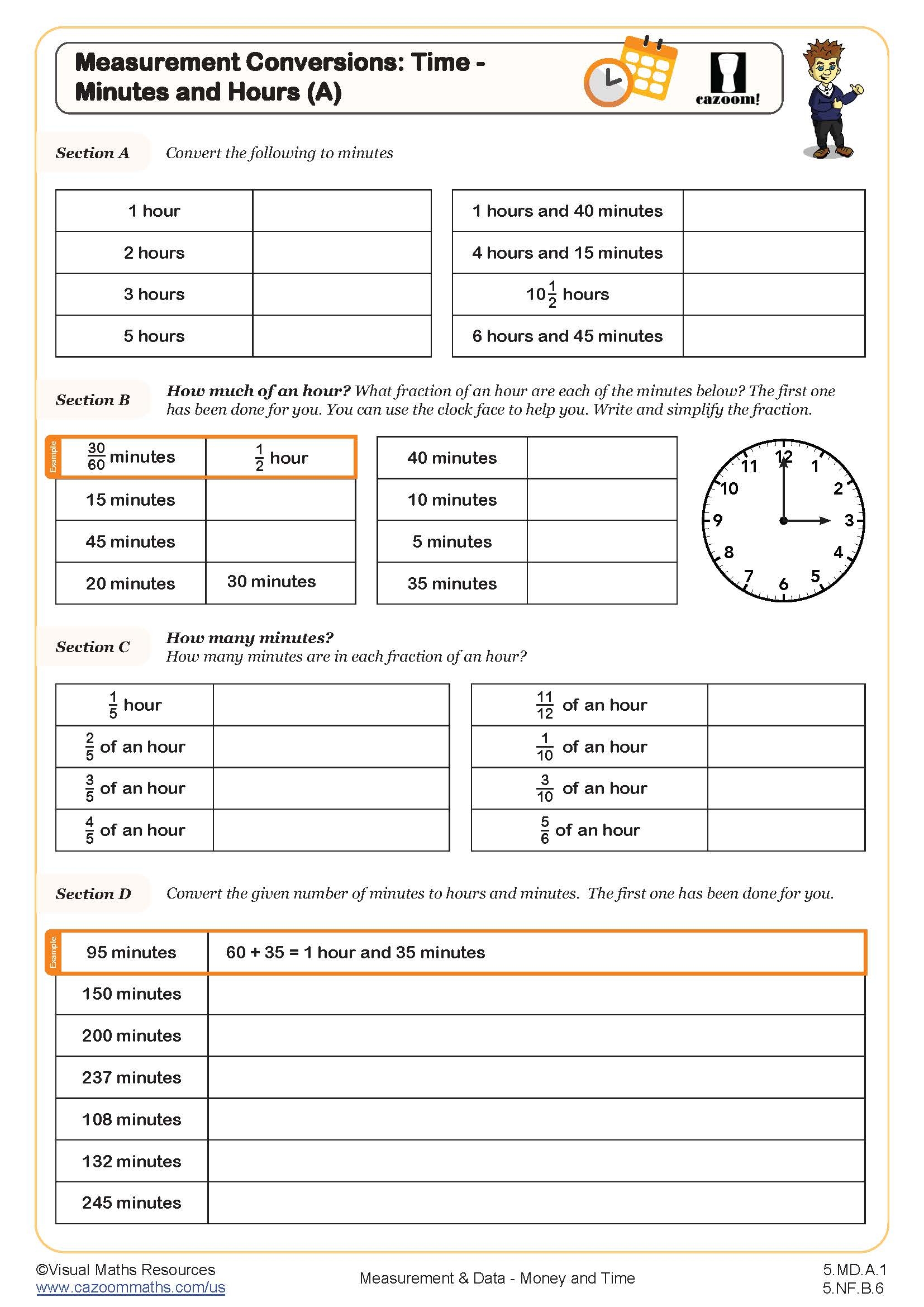 grade 5 maths worksheets pdf