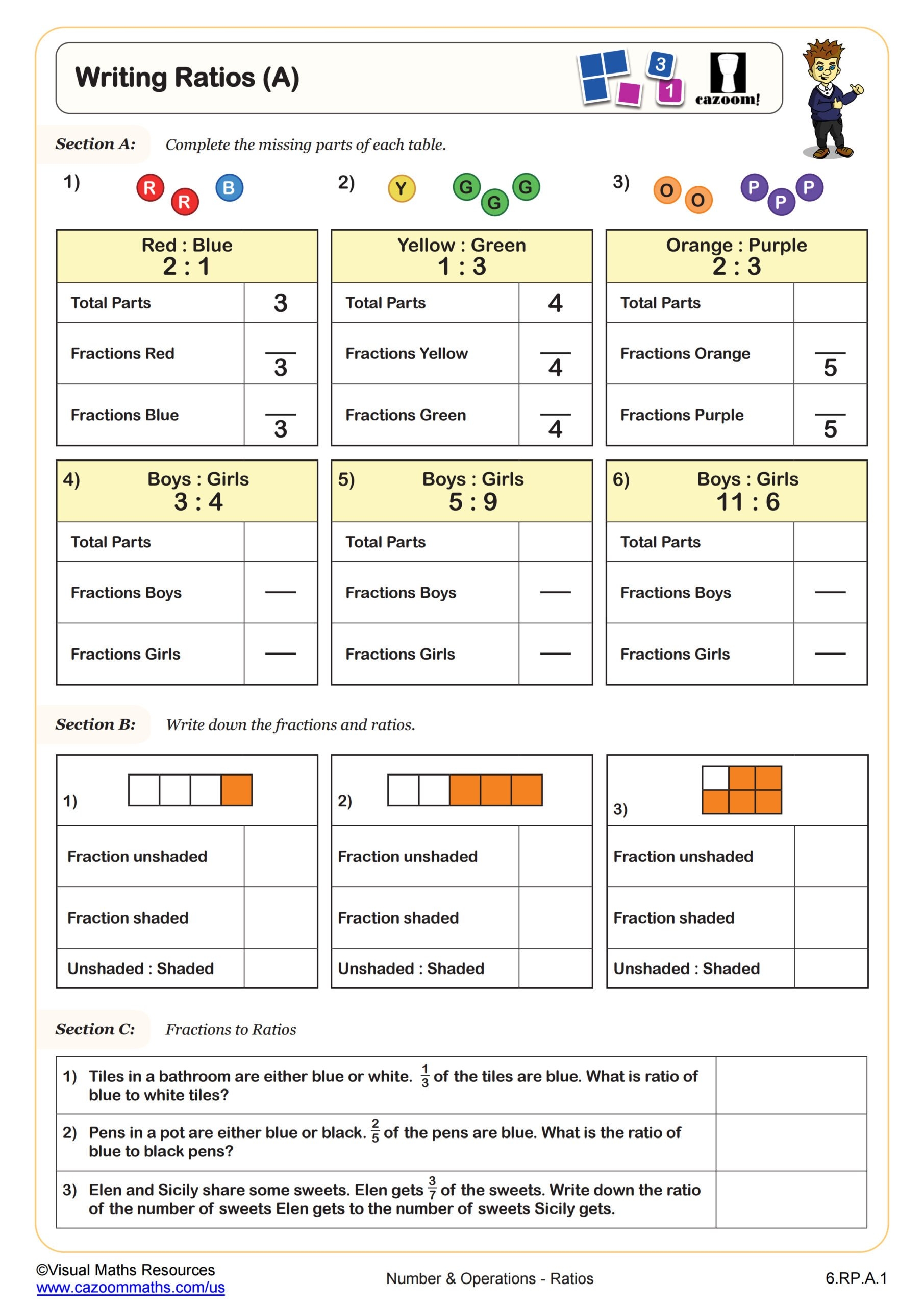 6th Grade Math Worksheets Printable PDF Worksheets