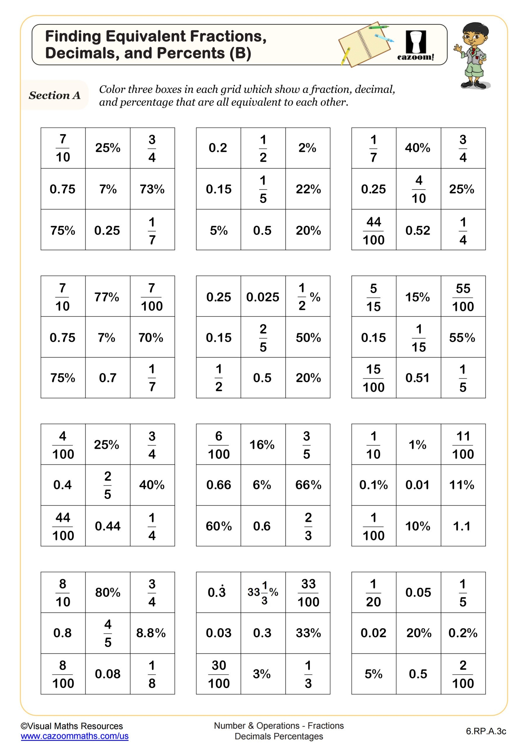 Printable 6th Grade Math Worksheets
