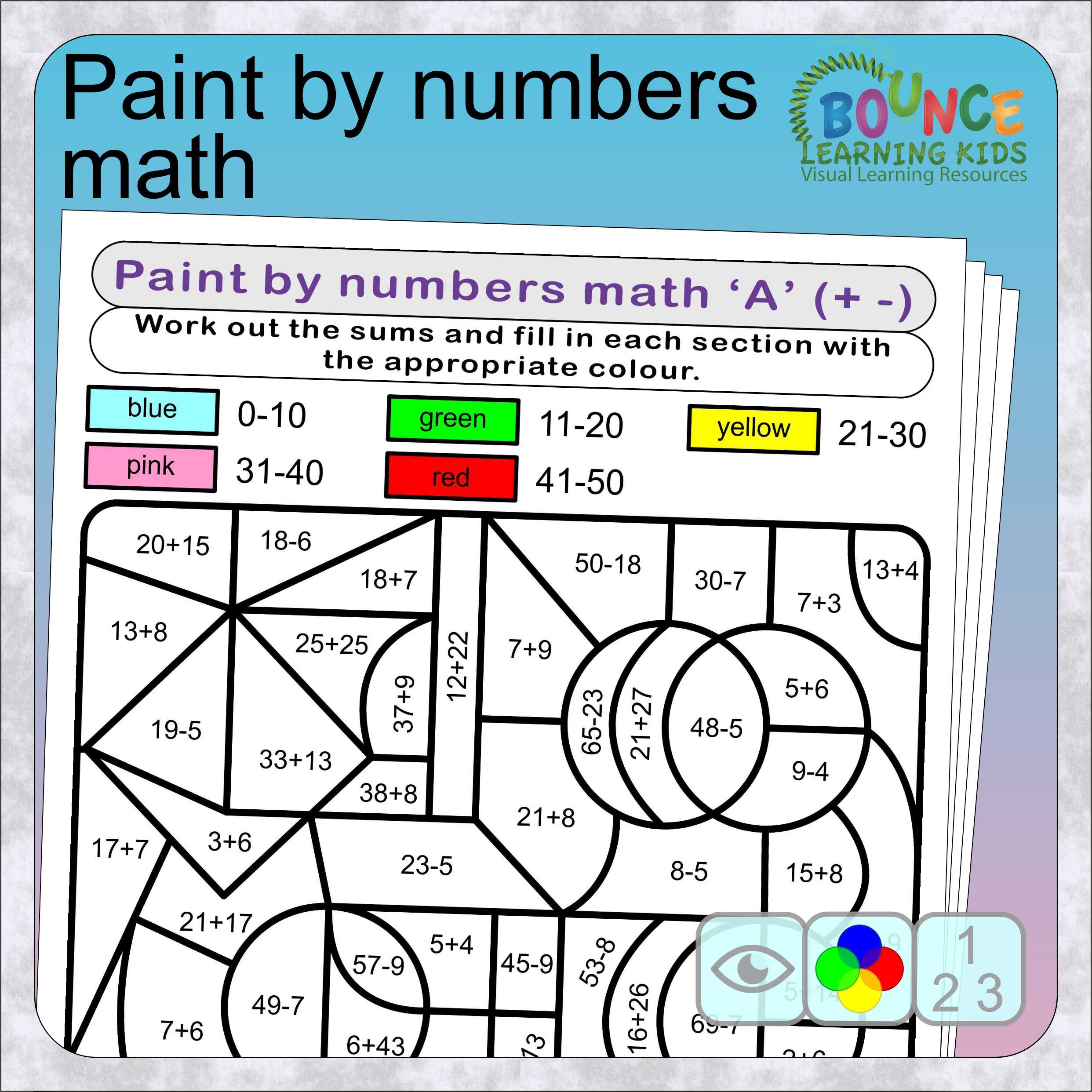 7 Fun Paint By Numbers Math Worksheets For Download