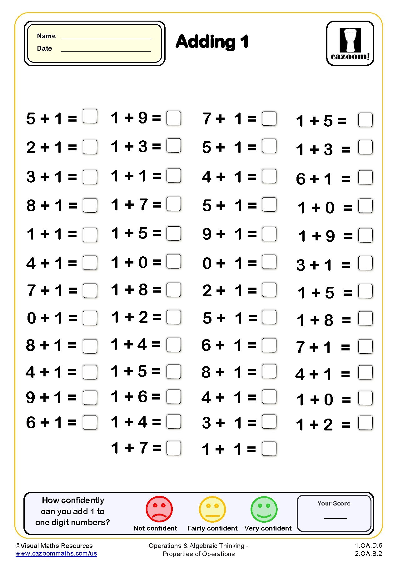1st grade math worksheets pdf