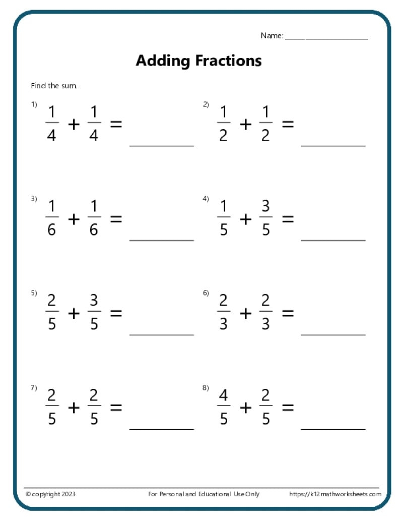 grade 5 math worksheets