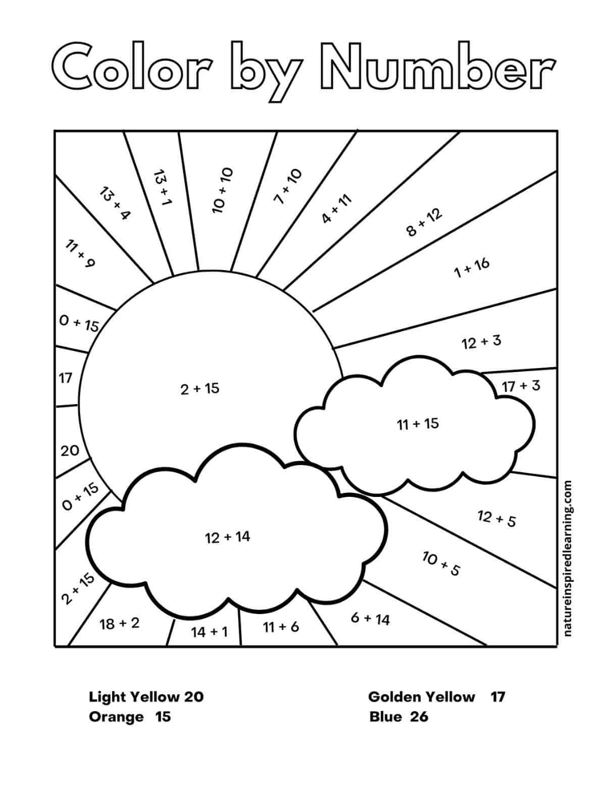 color by math worksheets