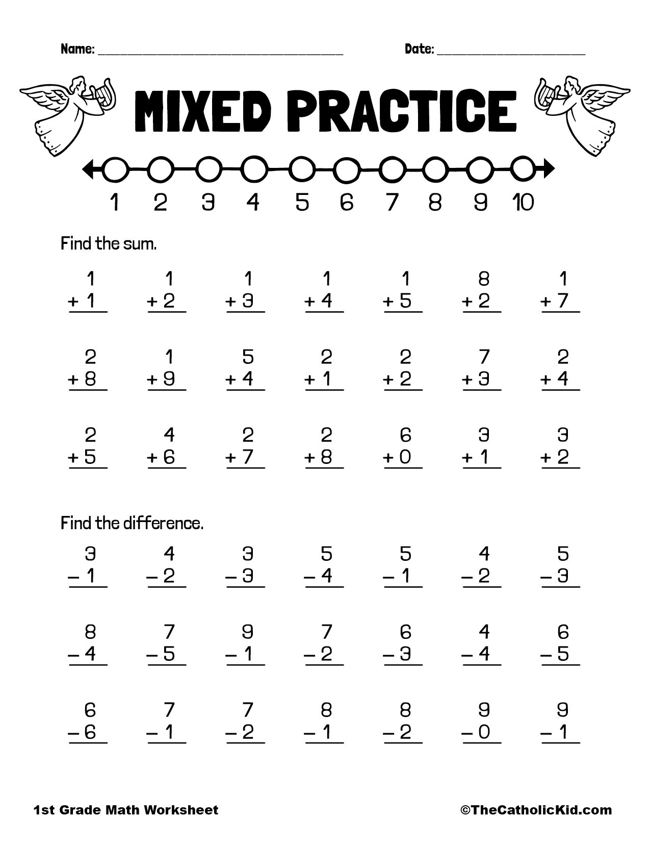 Math Addition And Subtraction Worksheets