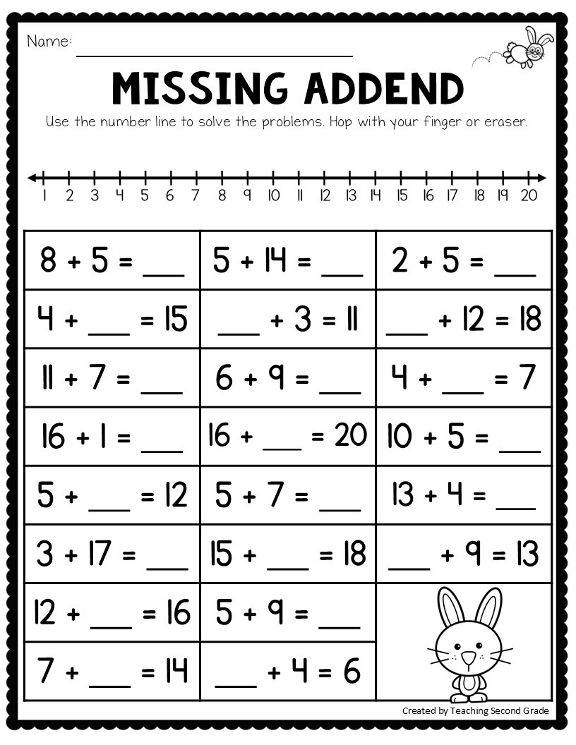 Math Worksheets For 2nd Graders