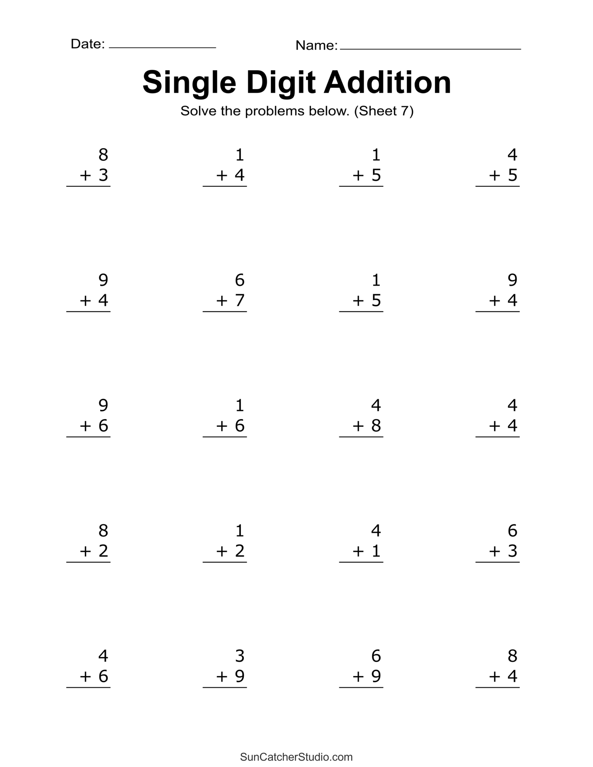 math problems worksheet