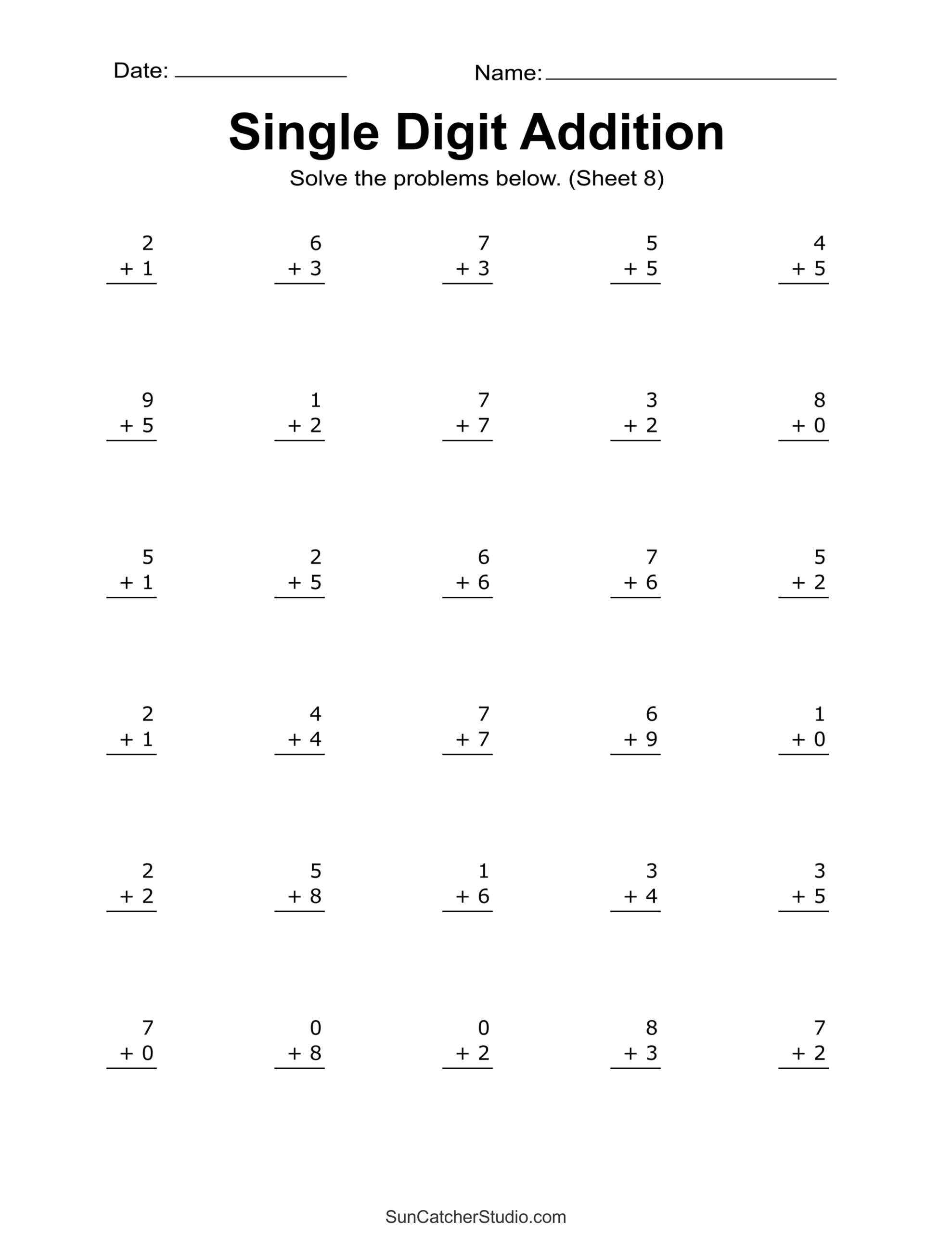Addition Worksheets Free Printable Easy Math Problems Free Printables Monograms Design Tools Patterns DIY Projects