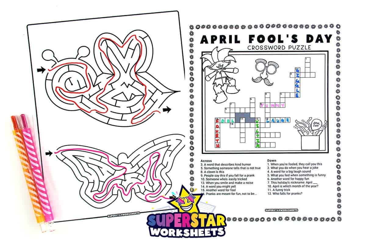 April Fool s Day Worksheets Superstar Worksheets