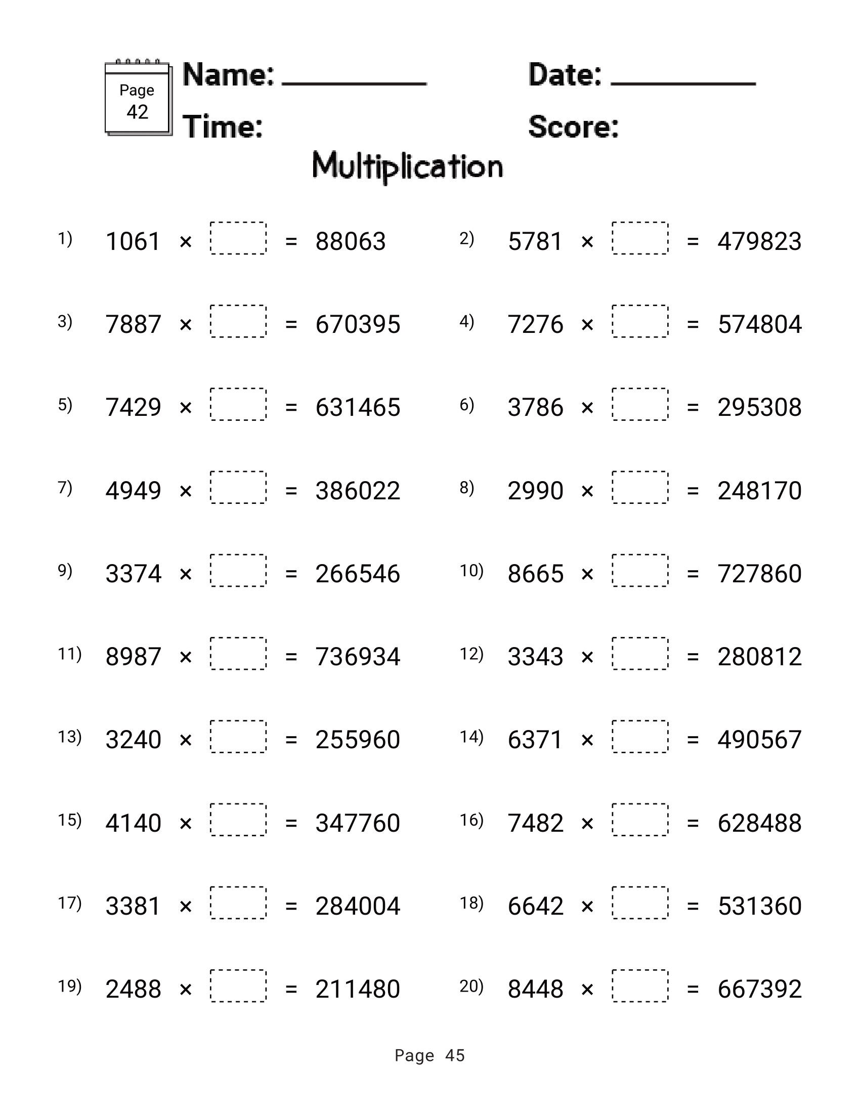 Boost Math Skills With Engaging Multiplication 6th Grade Worksheets Made By Teachers Boost Math Skills With Engaging Multiplication 6th Grade Worksheets Made By Teachers