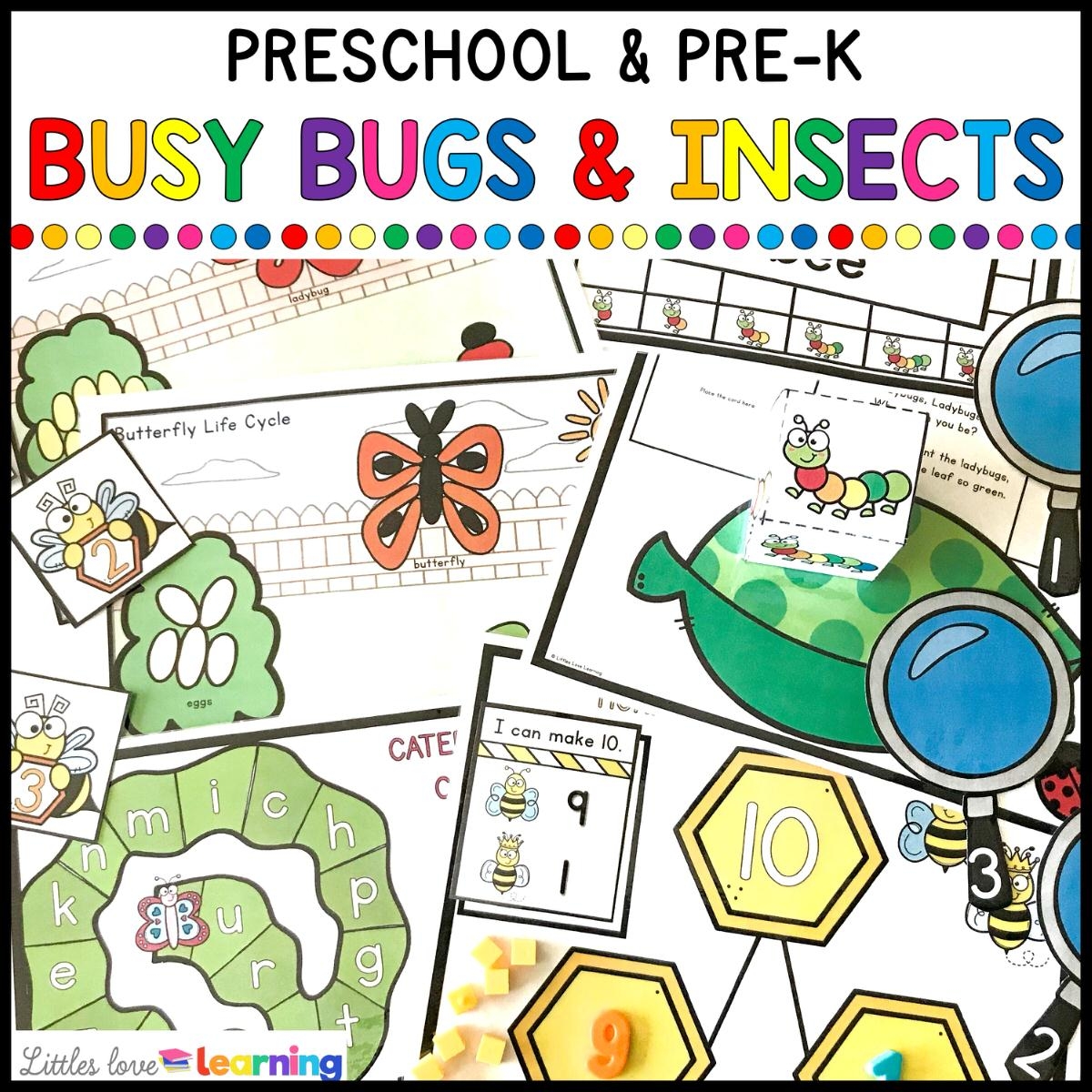 Busy Bugs Insects Preschool Pre K Math Literacy Printables Busy Bugs Insects Preschool Pre K Math Literacy Printables