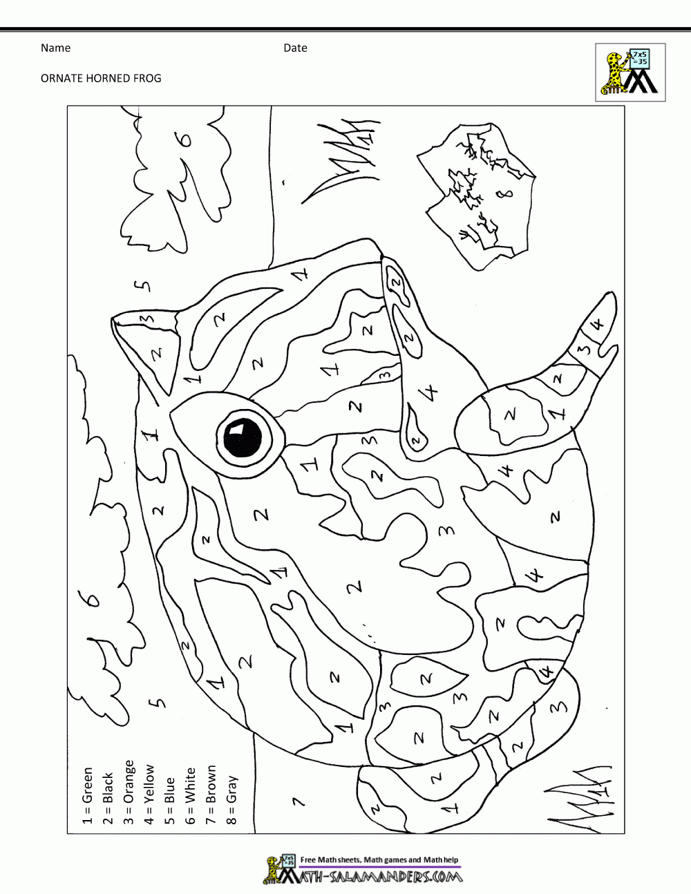 free math coloring worksheets