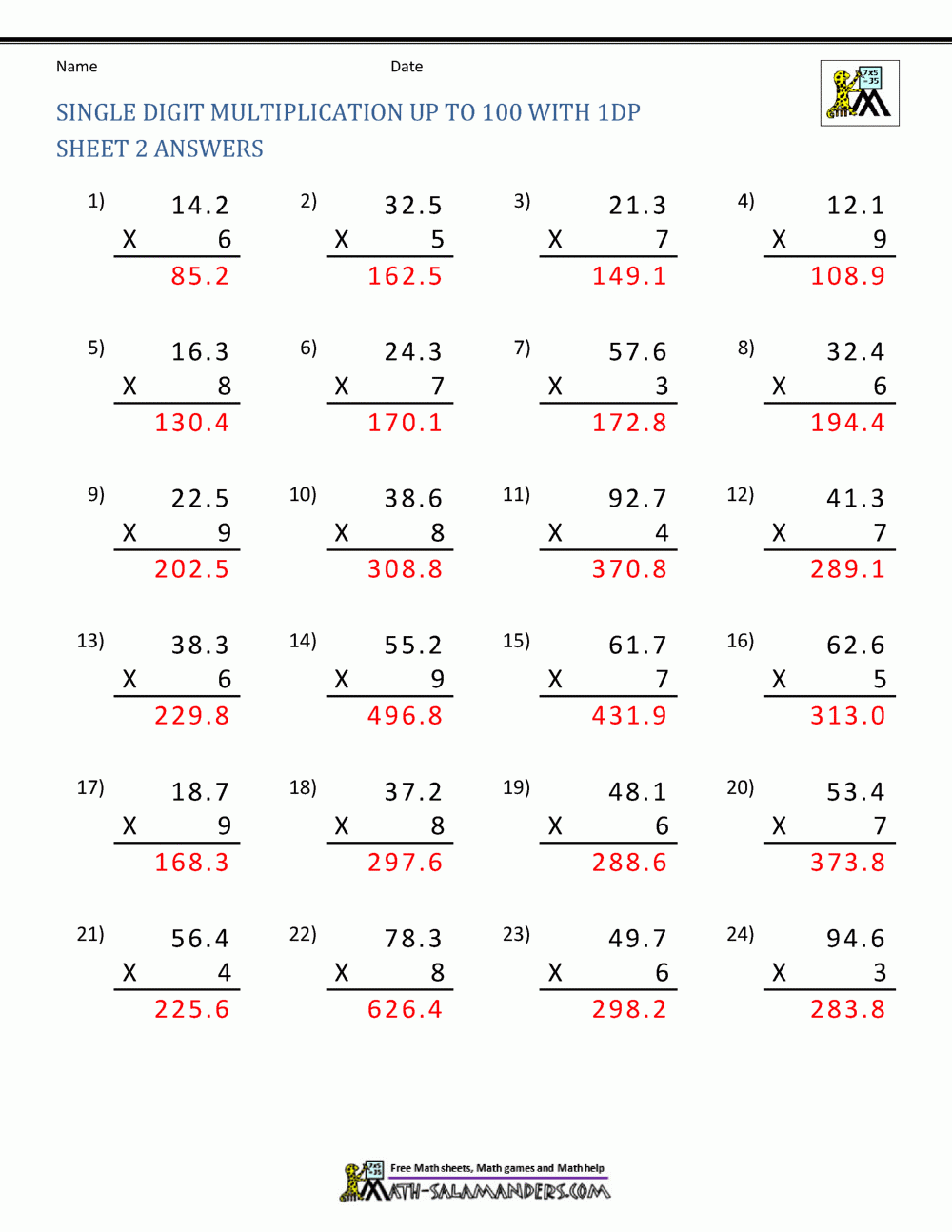 math worksheets grade 5 with answers