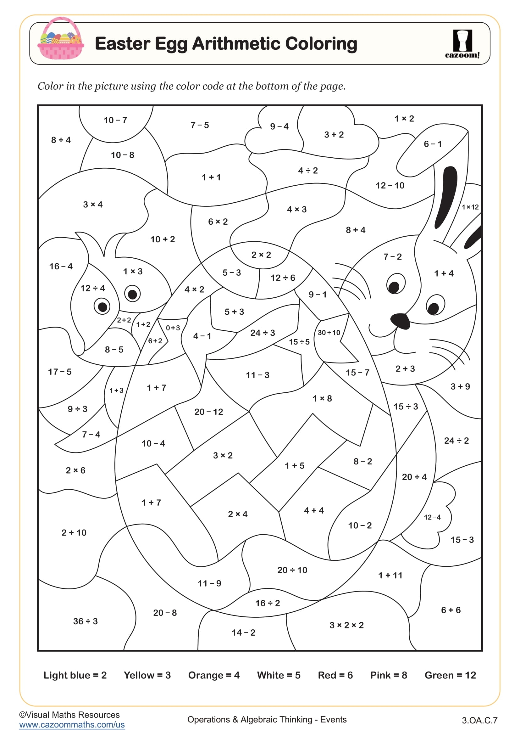 Easter Math Worksheets