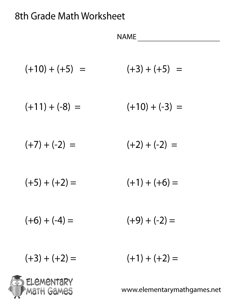 math worksheets for 8th graders math worksheets for 8th graders