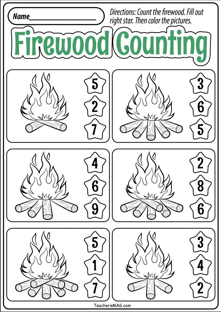 math camping worksheets