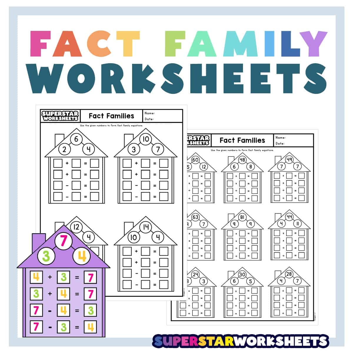 math fact worksheet