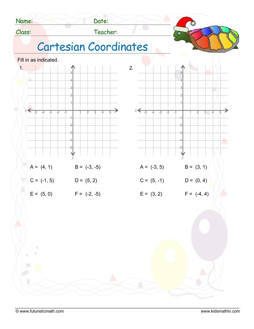 4 box math graph worksheet
