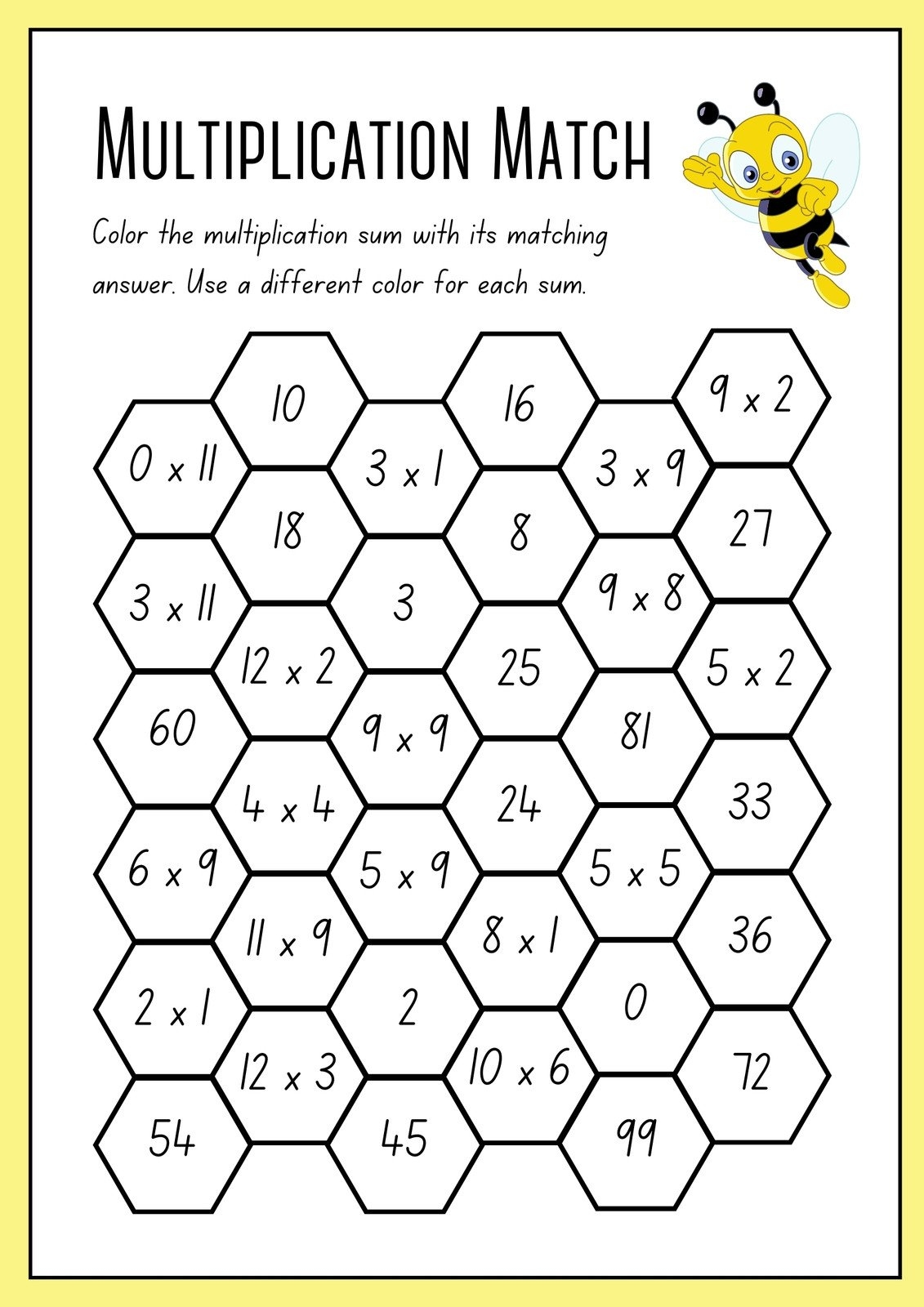 Free Multiplication Worksheet Templates To Use And Print Canva