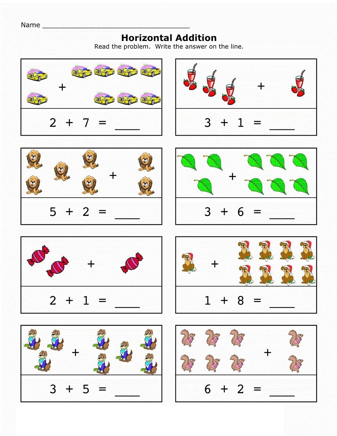 Free Preschool Kindergarten Simple Math Worksheets Printable Worksheets Library