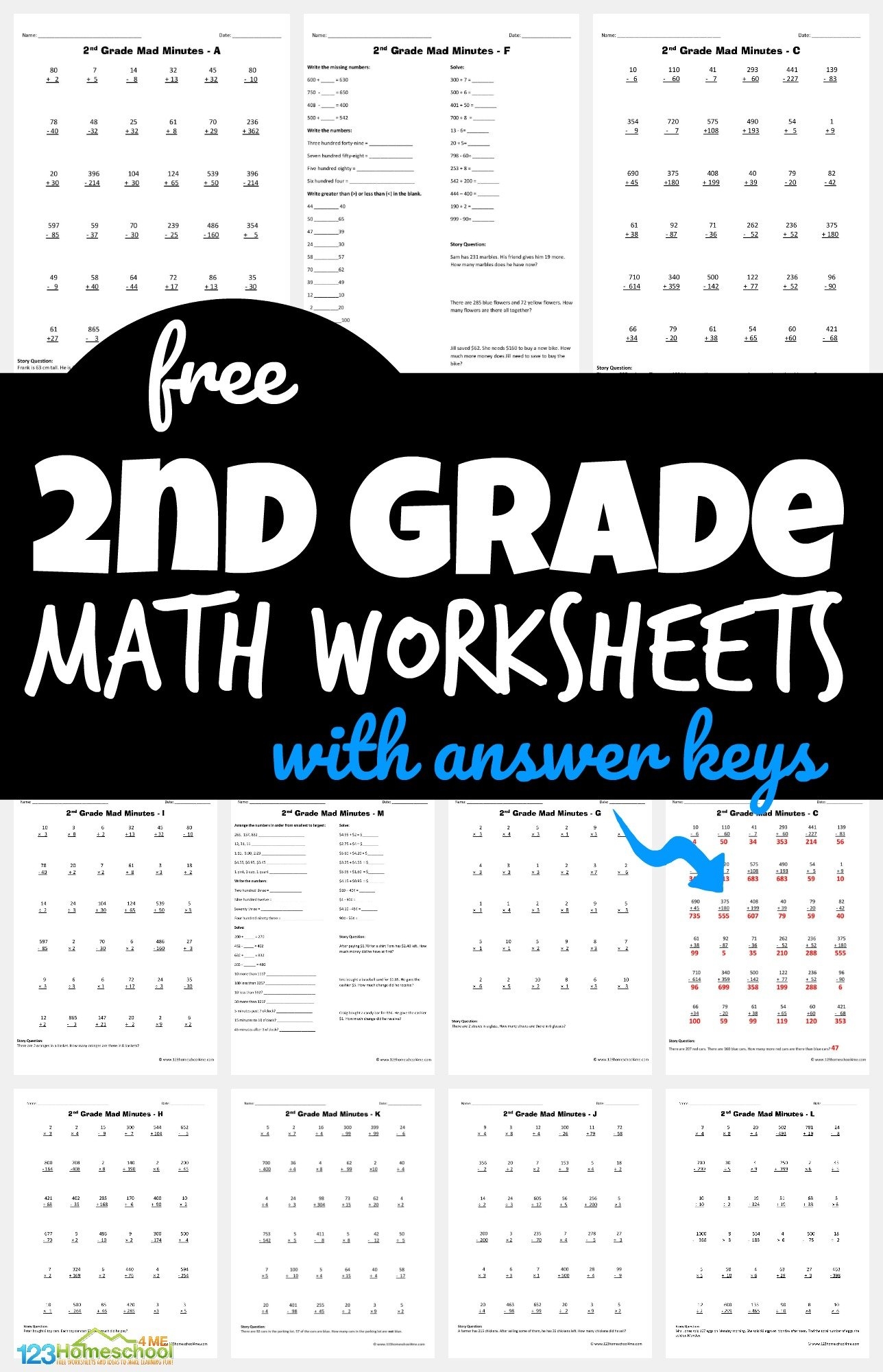 printable math worksheets 2nd grade