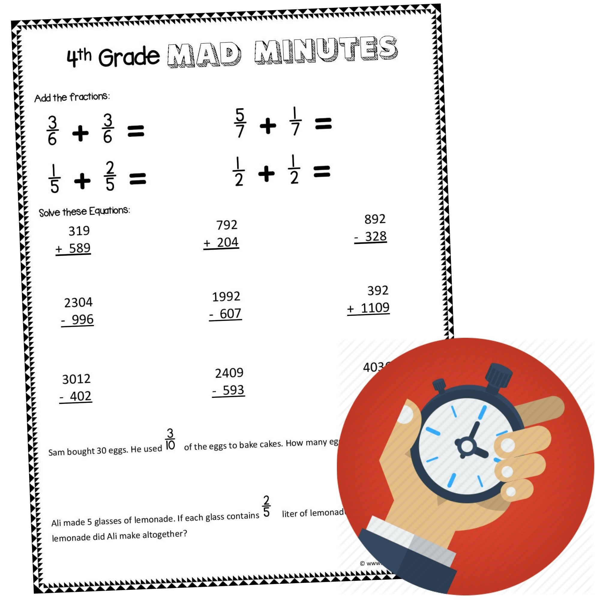  FREE Printable 4th Grade Math Worksheets Pdf