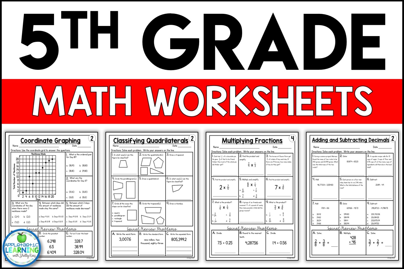 free 5th grade math worksheets