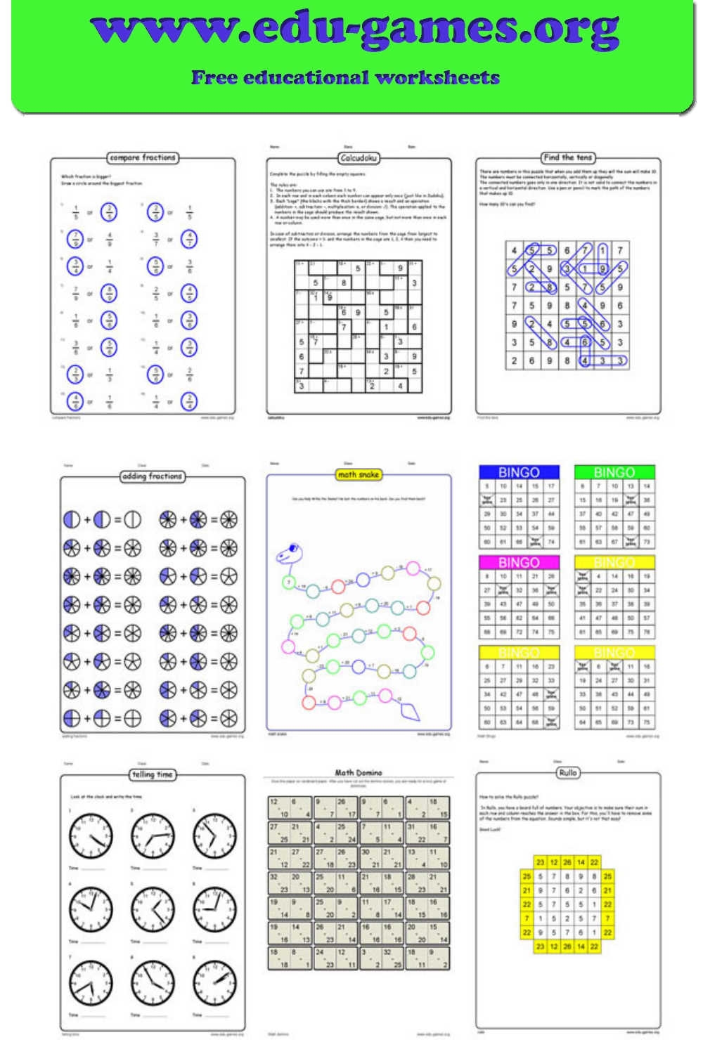 Interactive Math Worksheets
