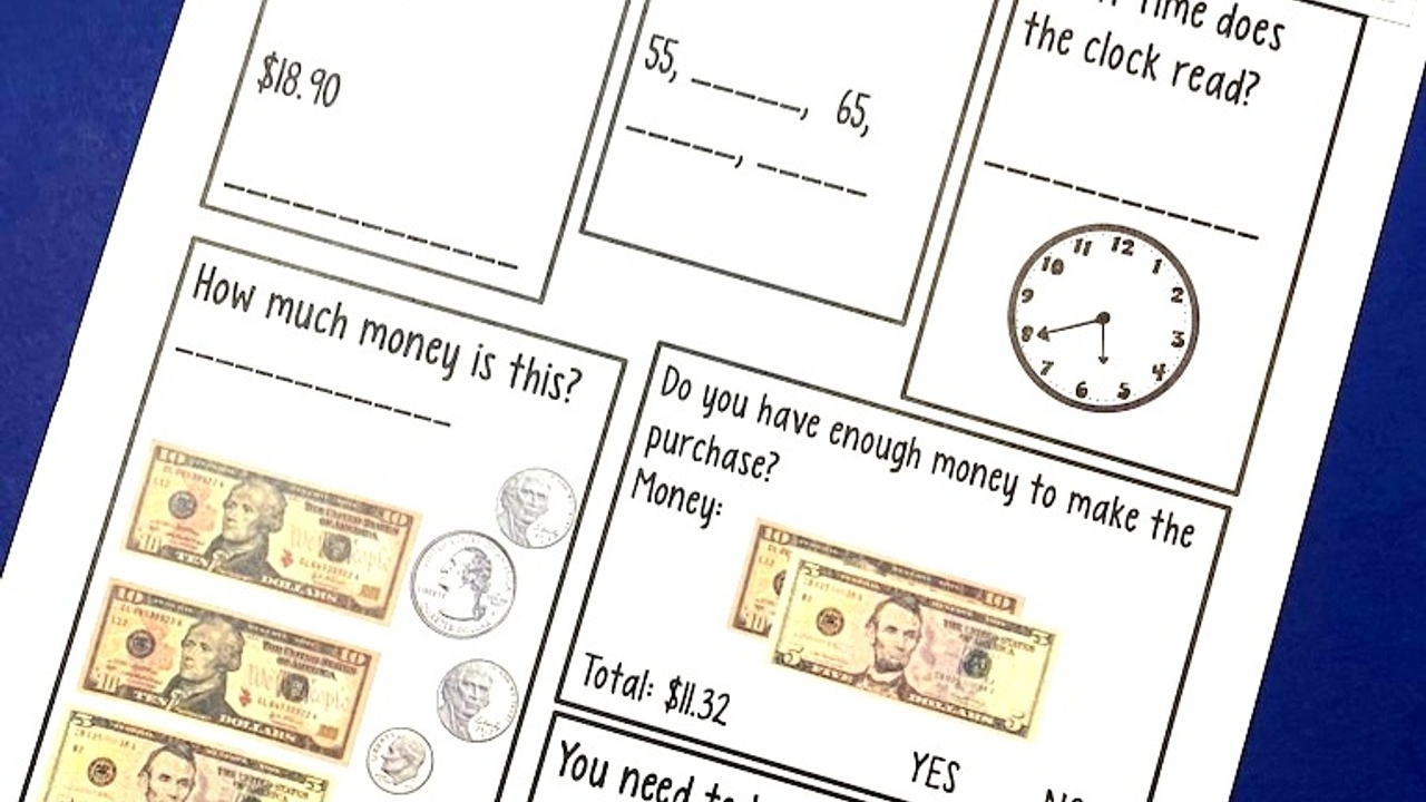 Functional Math Worksheets