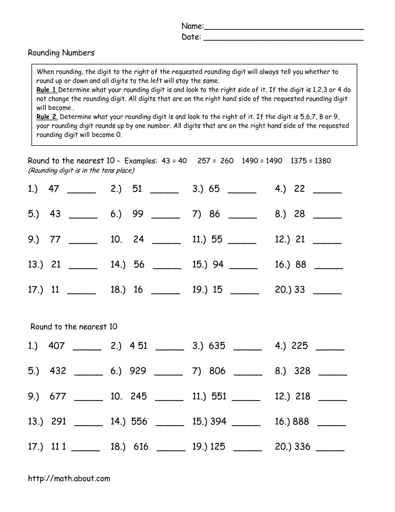 Ged Math Worksheets Pdf With Answers