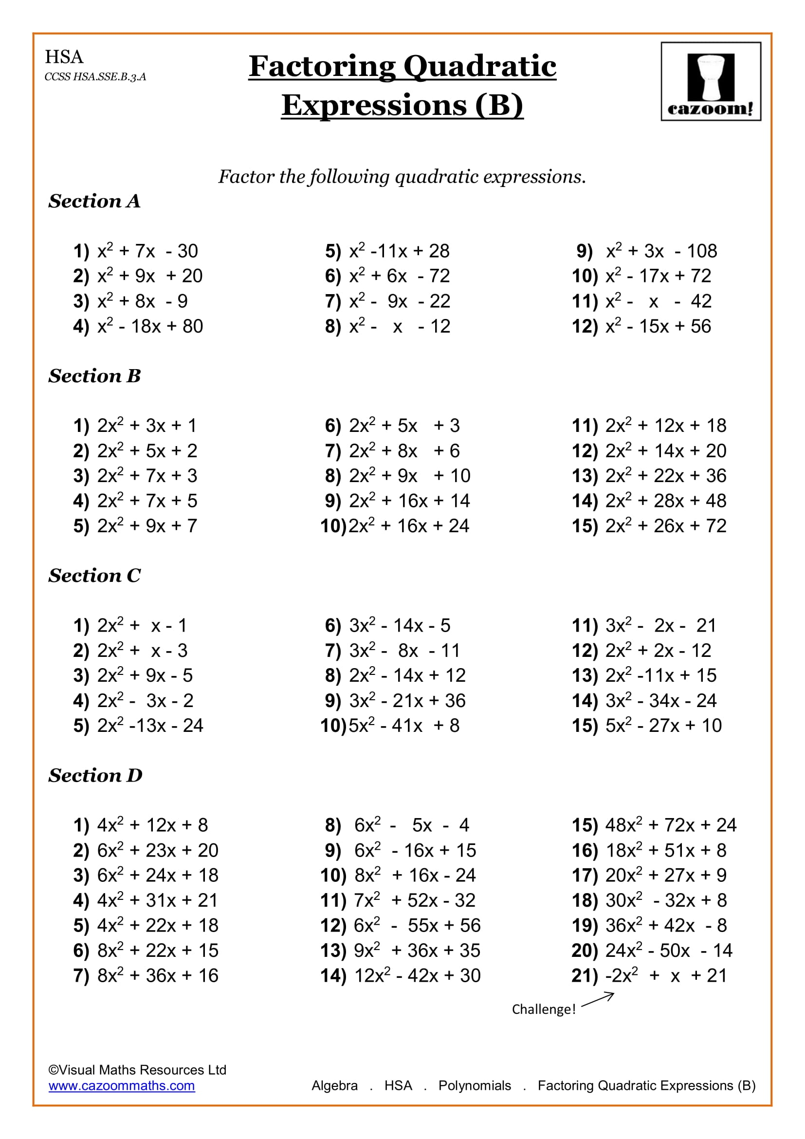 Hard Math Worksheets