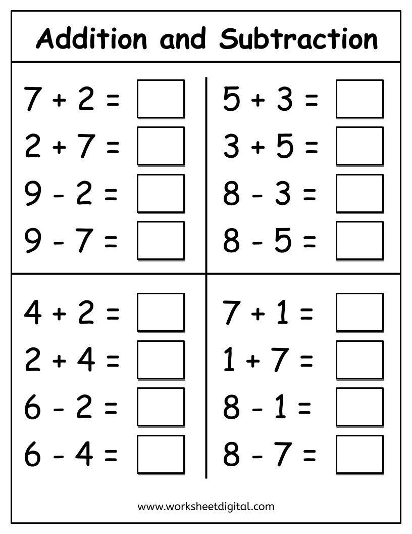 Kindergarten Addition Worksheets Grade 1 Math Worksheets Number Fact Family Addition Printable Adding Numbers Mathematics Worksheet Etsy Kindergarten Addition Worksheets Grade 1 Math Worksheets Number Fact Family Addition Printable Adding Numbers Mathematics Worksheet Etsy