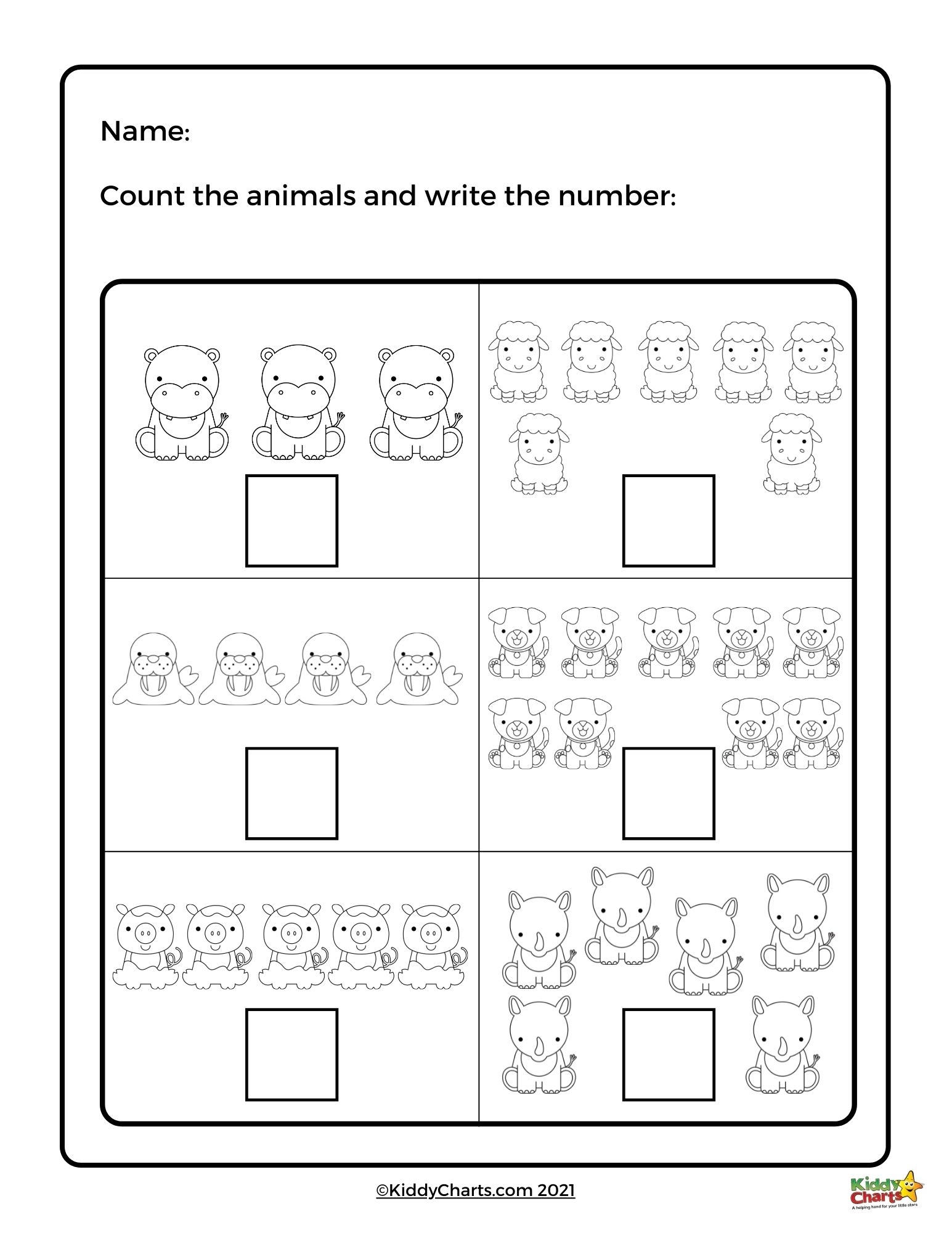 math worksheet for kindergarten free