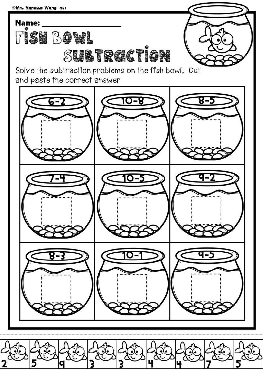 Cut And Paste Math Worksheets