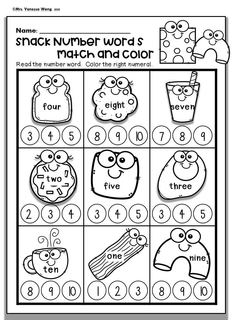 Printable Kindergarten Math Worksheets