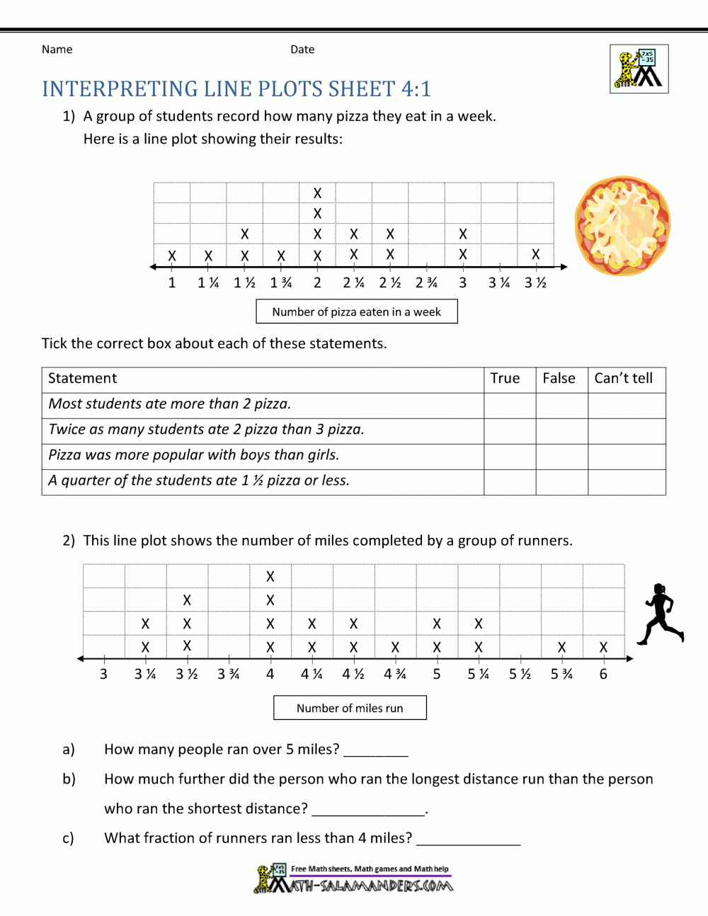 Math Review 4th Grade Display Worksheets