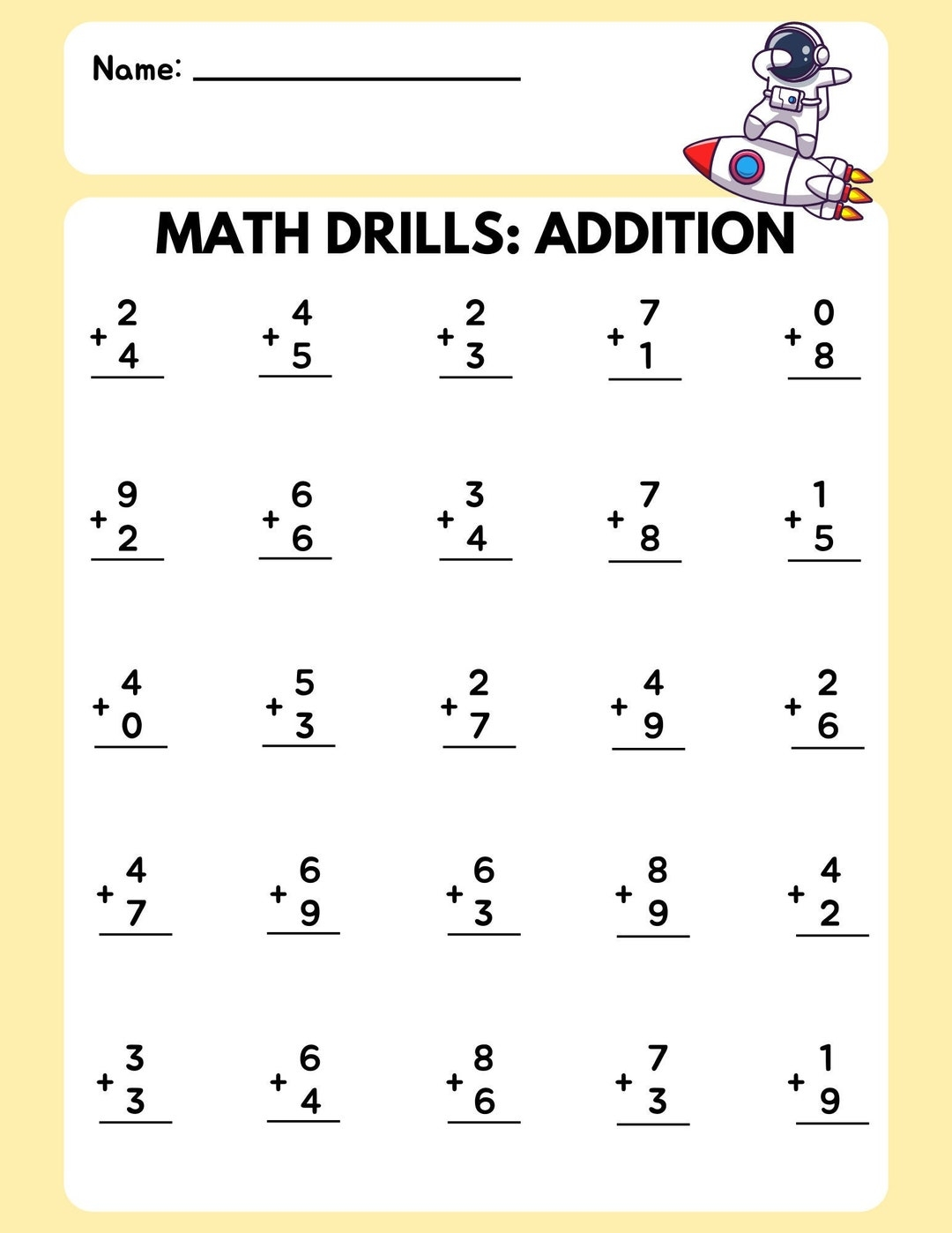 Math Addition Worksheets