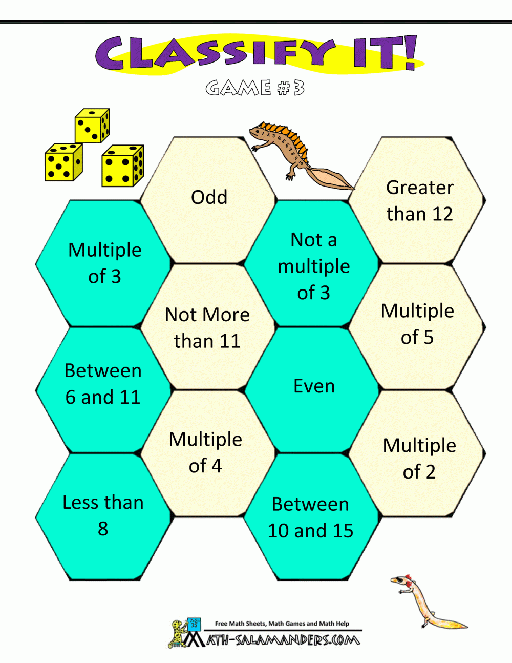 Math Games Worksheets