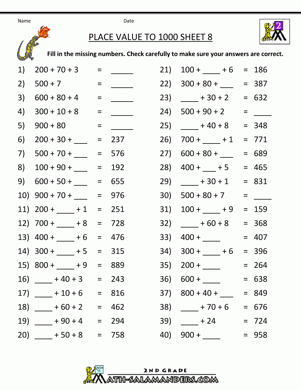 math worksheets for 9th graders