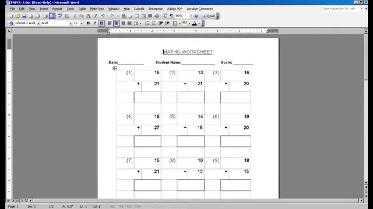 MATH WORKSHEET GENERATOR YouTube MATH WORKSHEET GENERATOR YouTube
