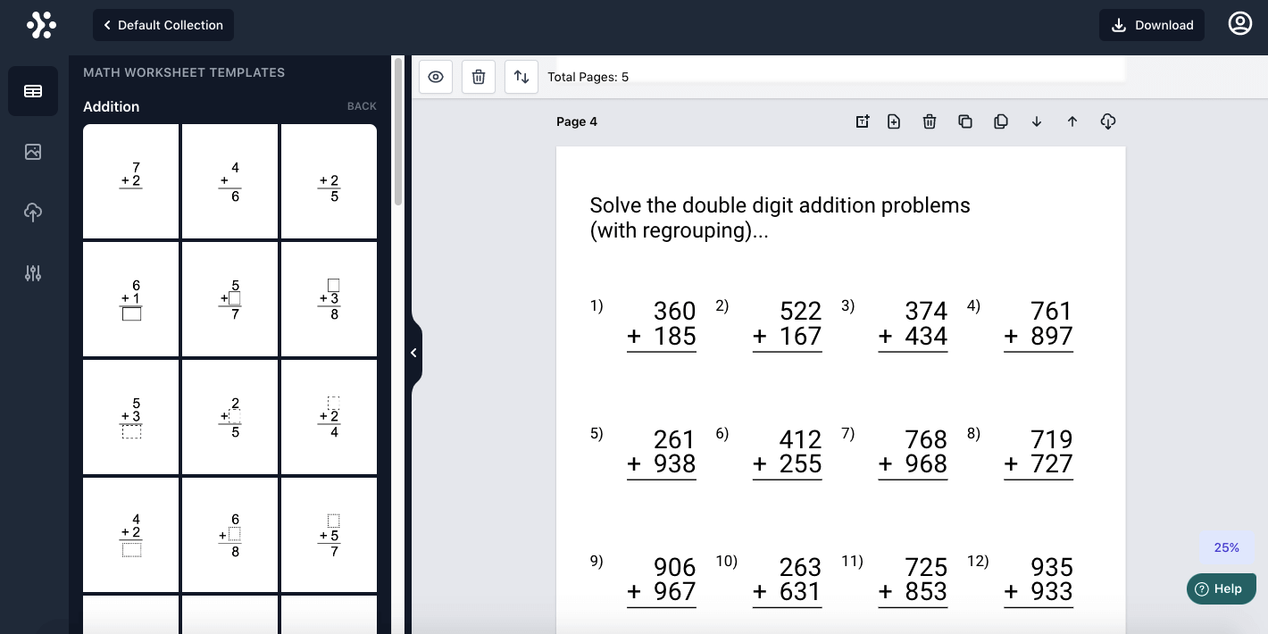 Math Worksheets Generator Math Worksheets Generator