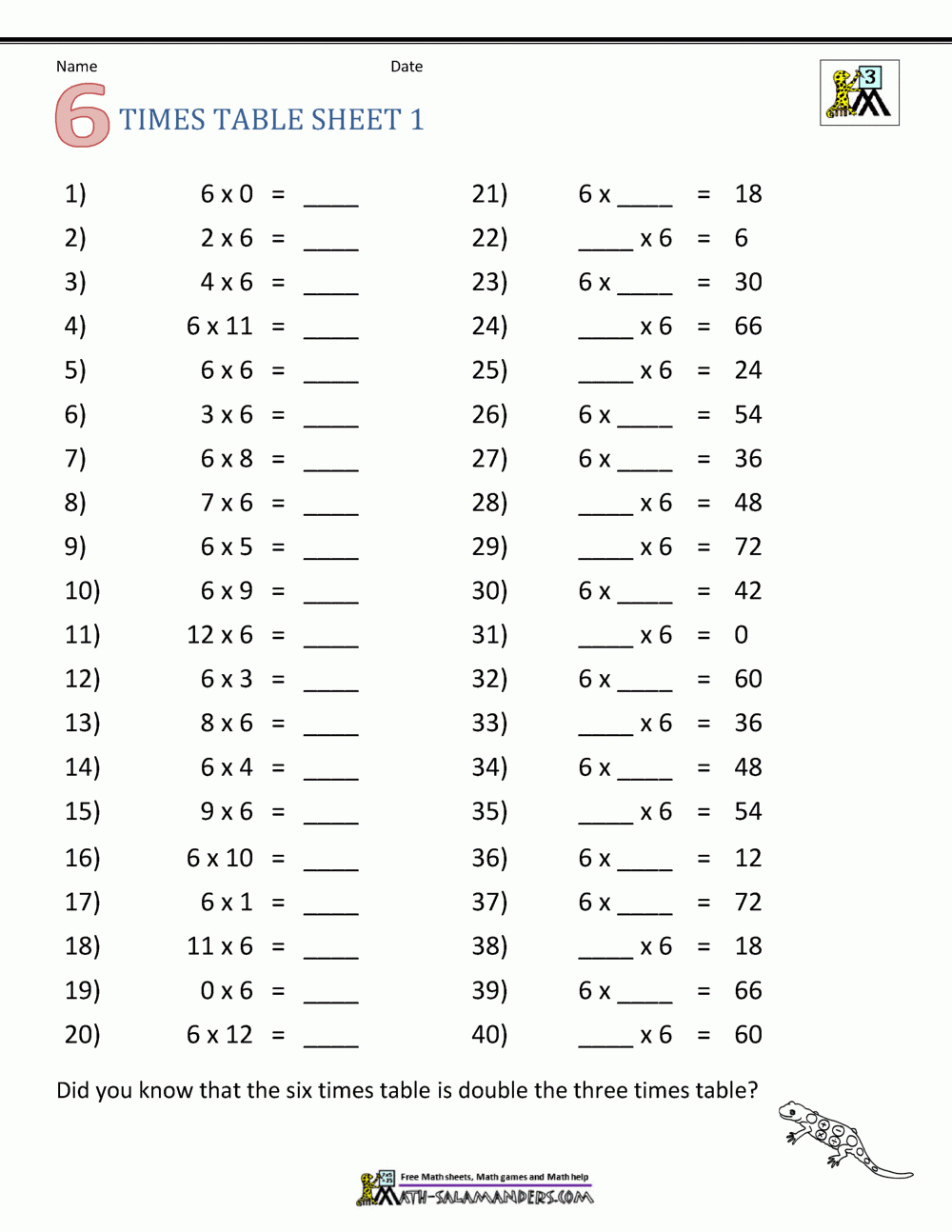 drill math worksheets
