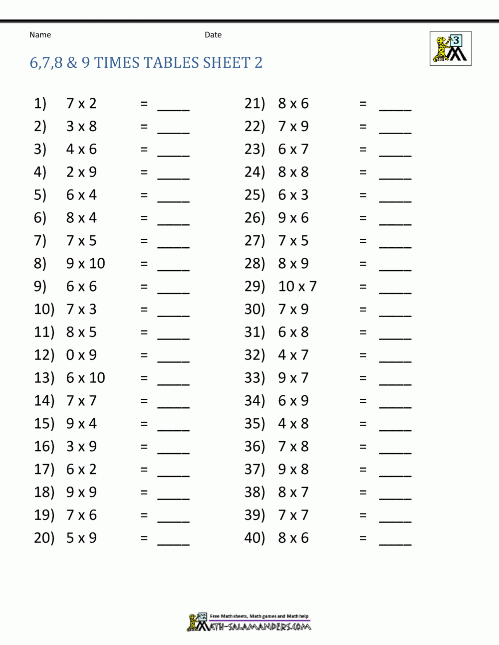 free math worksheets for 3rd grade